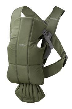 Рюкзак-кенгуру для немовлят BabyBjorn MINI Woven Dark Green