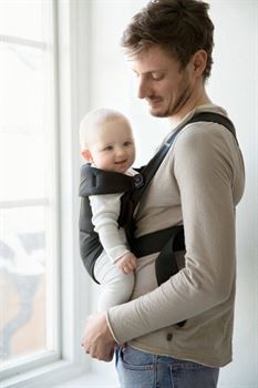 Рюкзак-кенгуру для немовлят BabyBjorn MINI Cotton Black