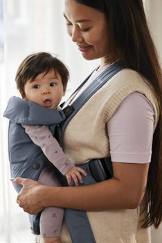 Рюкзак-кенгуру для немовлят BabyBjorn MINI Cotton Navy Blue