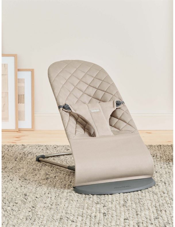 Шезлонг для немовлят BabyBjorn Bouncer Bliss Woven Sand Gray