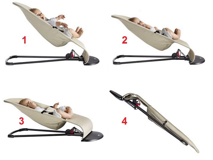 Шезлонг для немовлят BabyBjorn Bouncer Bliss Woven Sand Gray