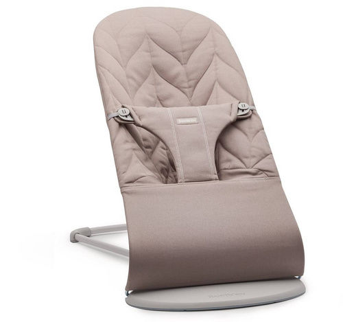 Шезлонг для немовлят BabyBjorn Bouncer BLISS Woven Petal Quilt Sand Grey