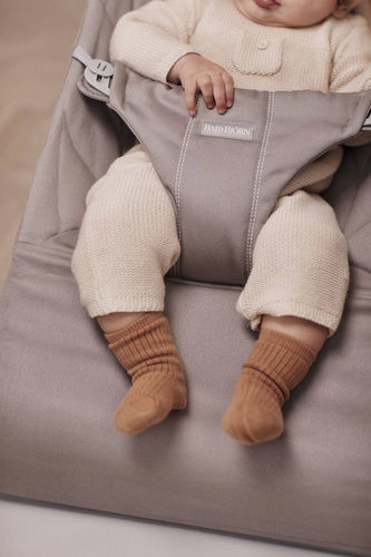 Шезлонг для немовлят BabyBjorn Bouncer BLISS Woven Petal Quilt Sand Grey