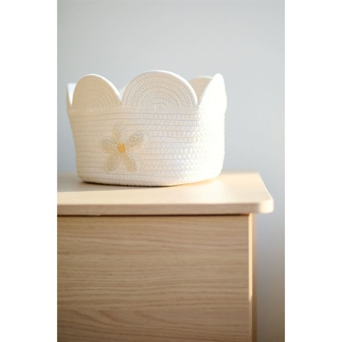 Корзина для іграшок Childhome Flower 30x20x15 см білий, арт. CCBAFL20