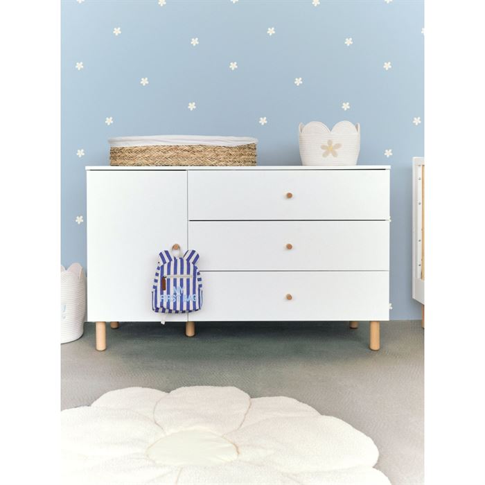 Корзина для іграшок Childhome Flower 30x20x15 см білий, арт. CCBAFL20