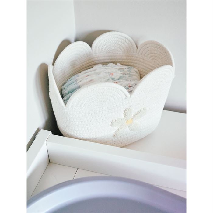 Корзина для іграшок Childhome Flower 30x20x15 см білий, арт. CCBAFL20