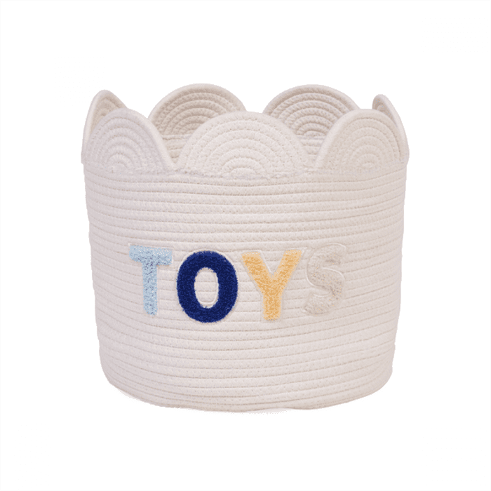 Корзина для іграшок Childhome Flower 30x30x30 см білий, арт. CCBAFL30