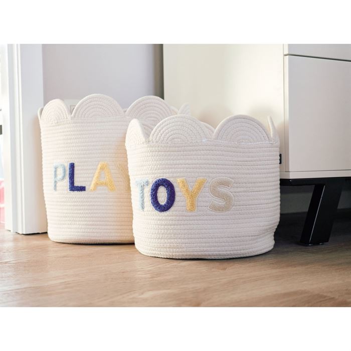 Корзина для іграшок Childhome Flower 35x35x35 см білий, арт. CCBAFL35