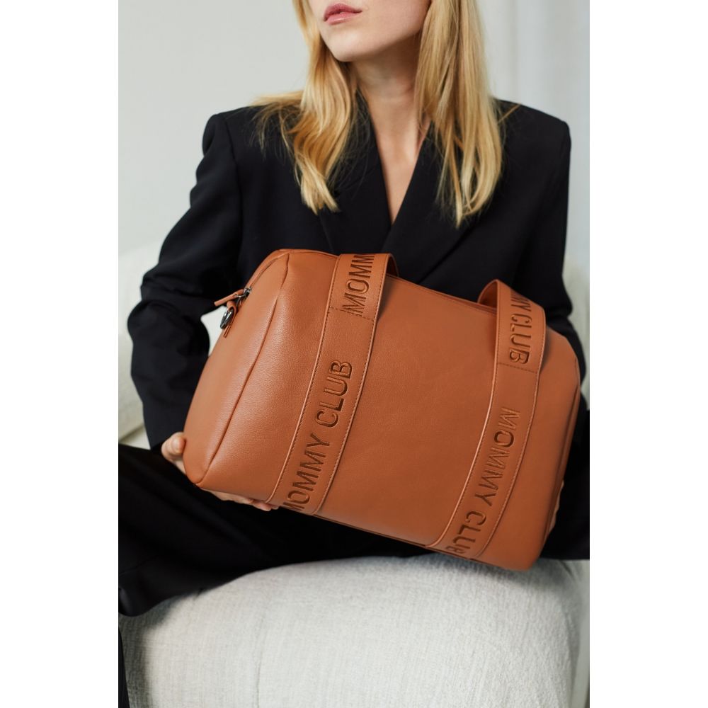 Сумка Childhome Mommy club Signature vegan leather brown