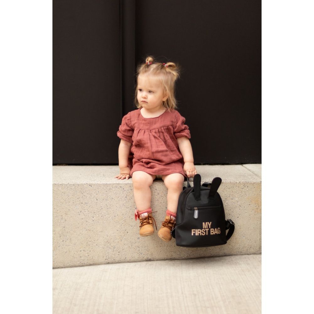 Рюкзак дитячий Childhome My first bag black/gold