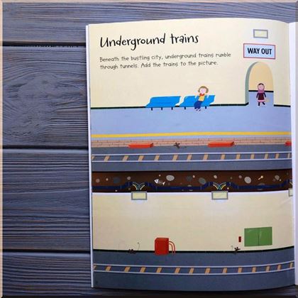 Книга First Sticker Book: Trains