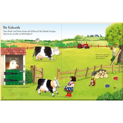 Книга Usborne Farmyard Tales: Poppy and Sam's Animals Sticker Book