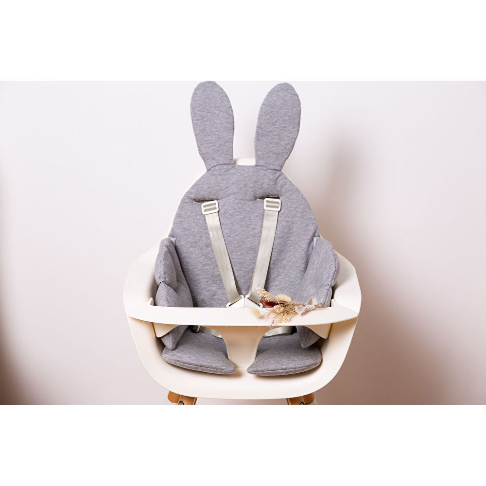 Подушка універсальна до стільця для годування Childhome rabit/grey