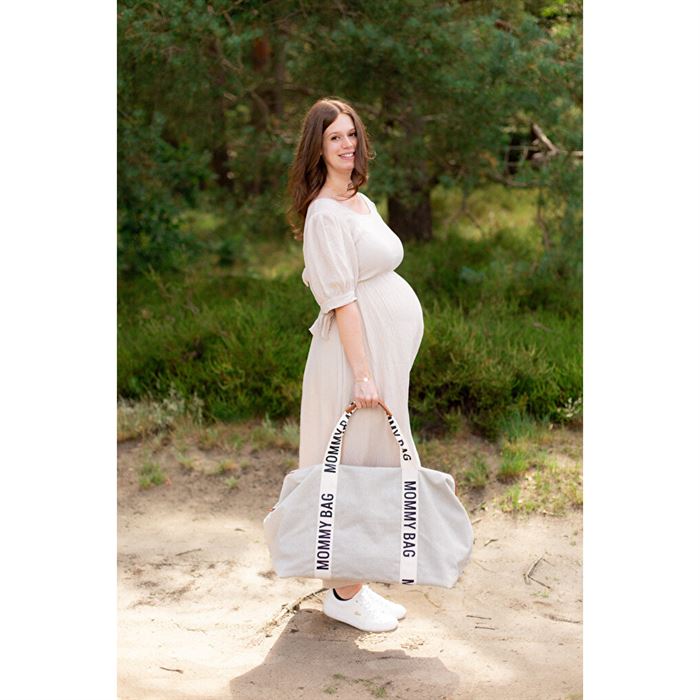 Сумка Childhome Mommy bag Signature - canvas off white