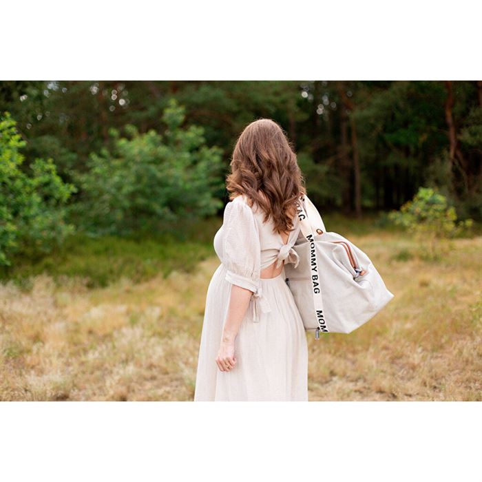 Сумка Childhome Mommy bag Signature - canvas off white
