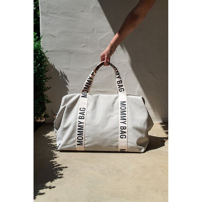 Сумка Childhome Mommy bag Signature - canvas off white