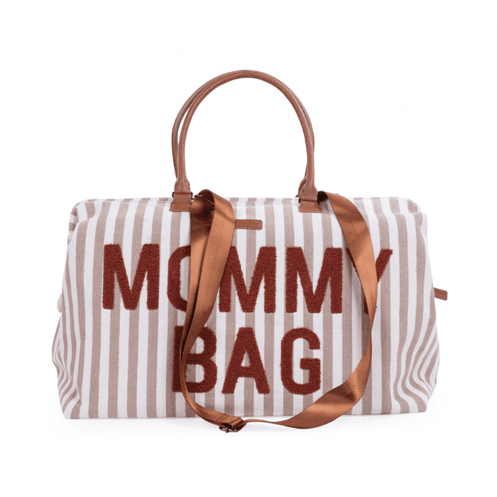 Сумка Childhome Mommy bag stripes nude/terracotta