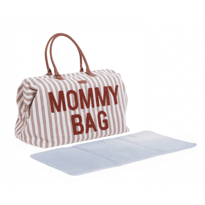 Сумка Childhome Mommy bag stripes nude/terracotta