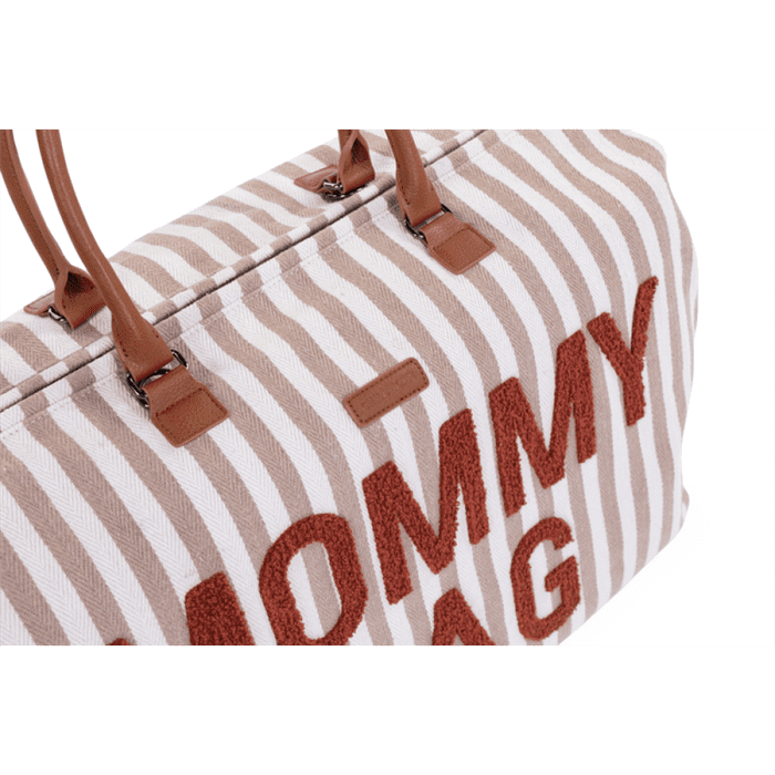 Сумка Childhome Mommy bag stripes nude/terracotta