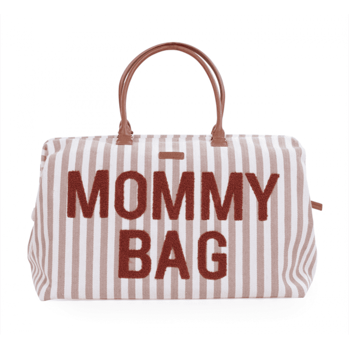 Сумка Childhome Mommy bag stripes nude/terracotta