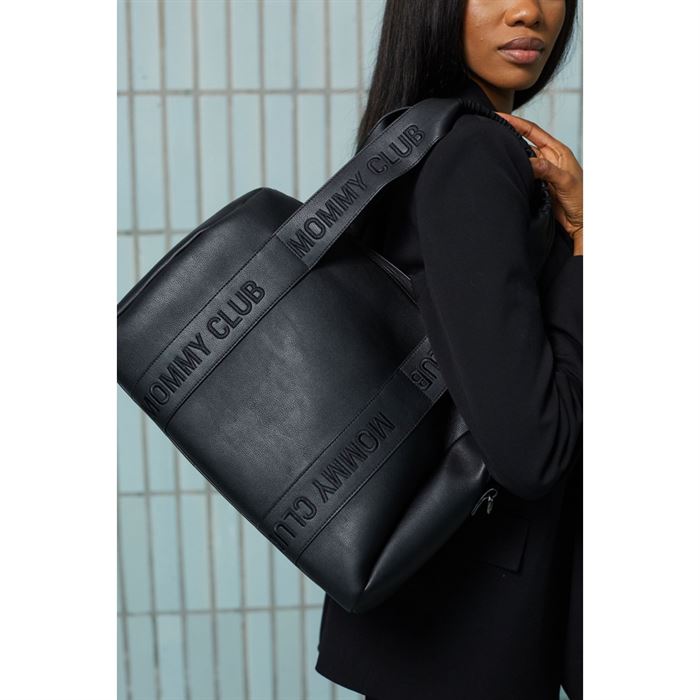 Сумка Childhome Mommy club Signature vegan leather black