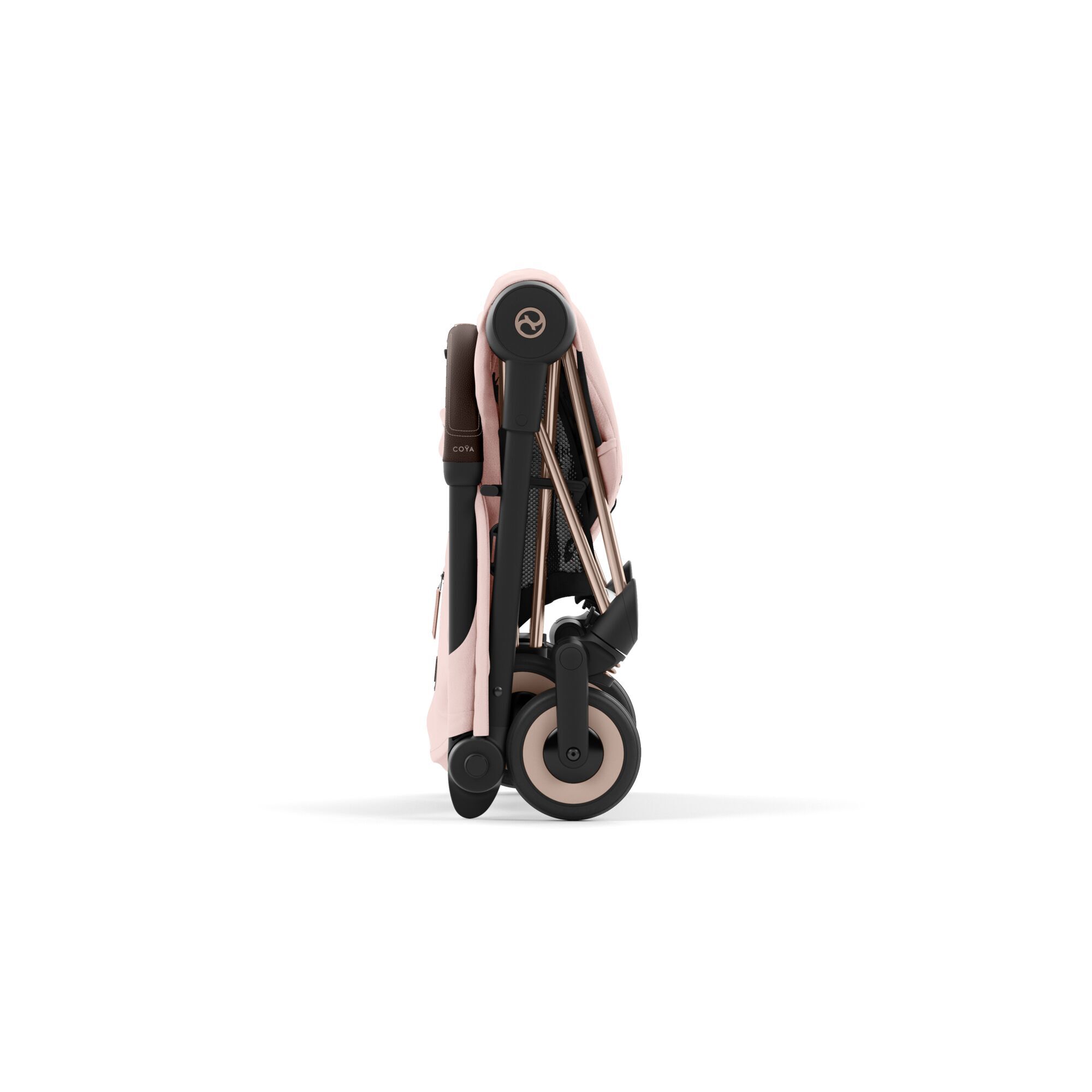 Коляска Coya Matt Black Peach Pink