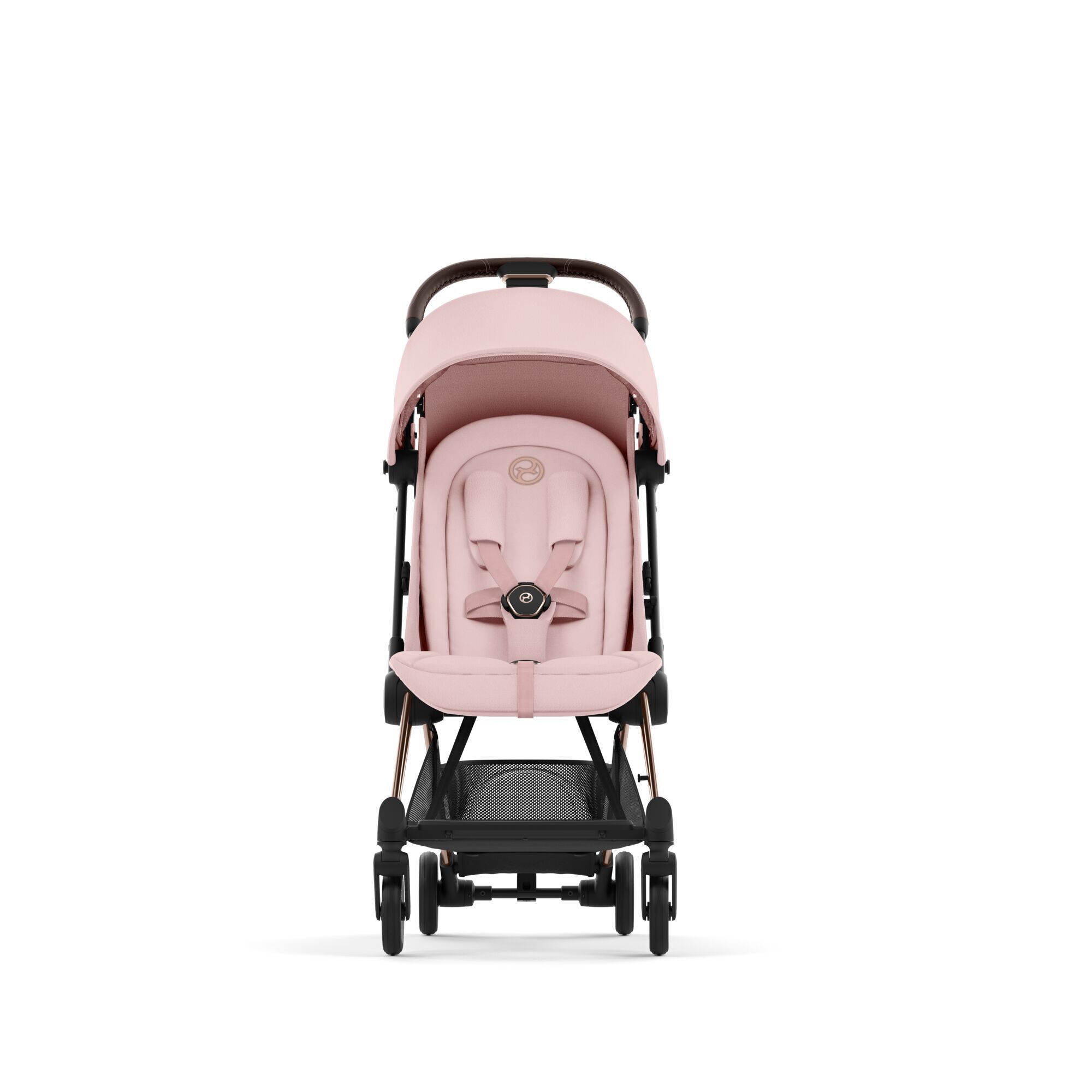 Коляска Coya Matt Black Peach Pink