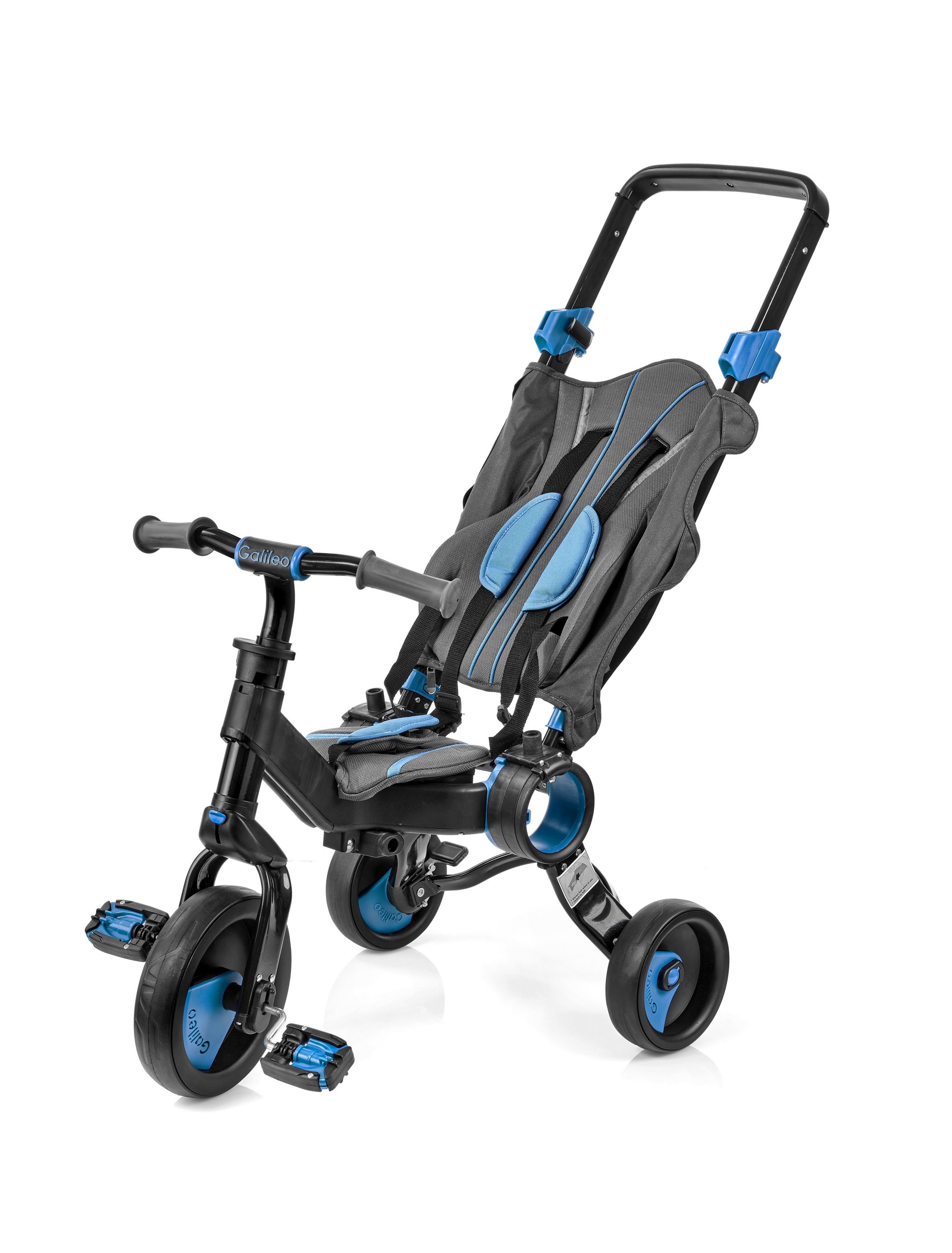 Триколісний велосипед Galileo Strollcycle Black синій