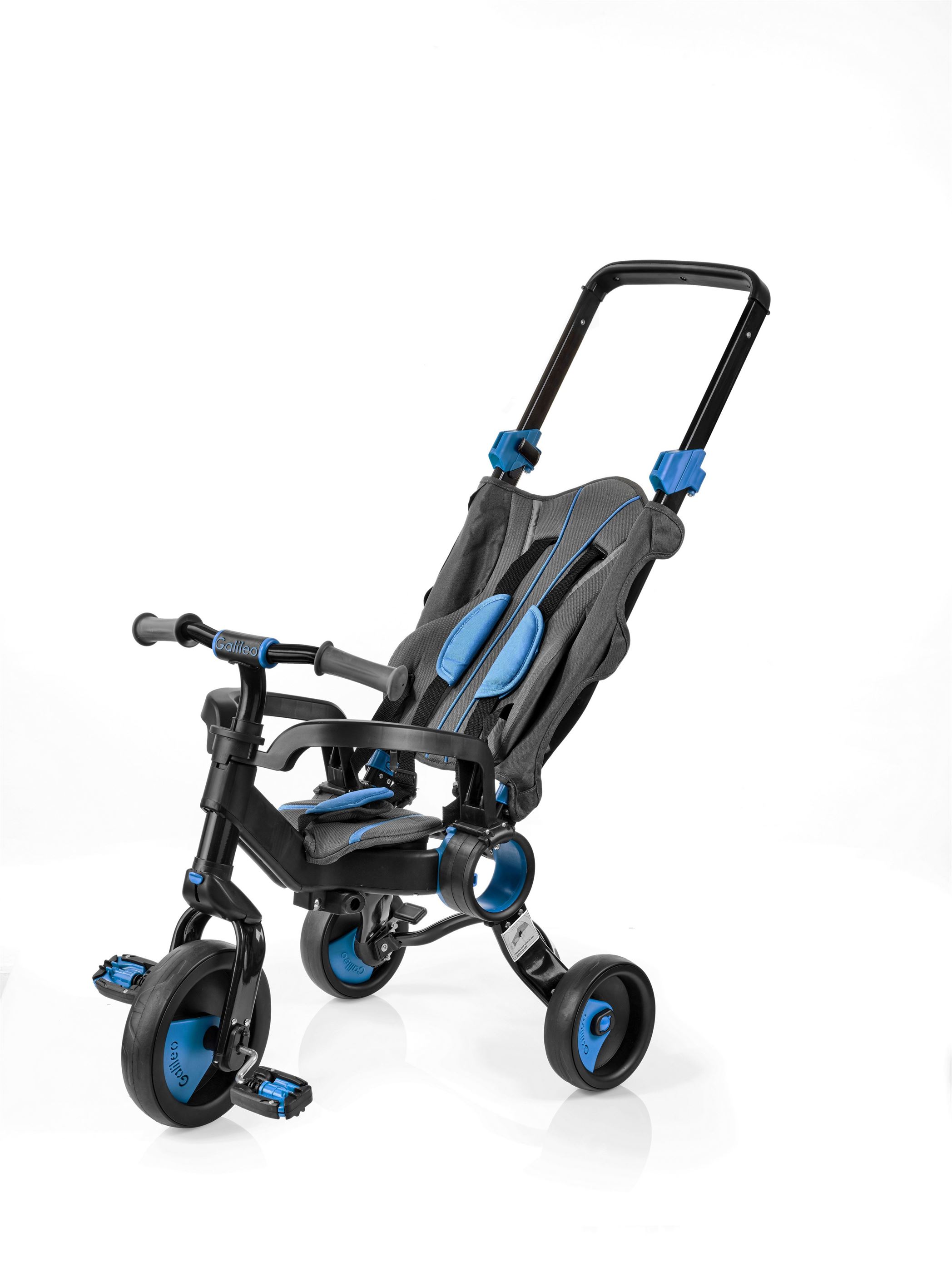 Триколісний велосипед Galileo Strollcycle Black синій