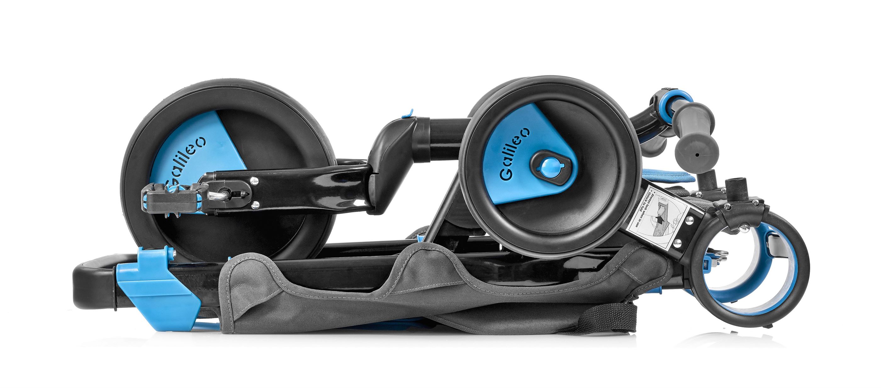 Триколісний велосипед Galileo Strollcycle Black синій