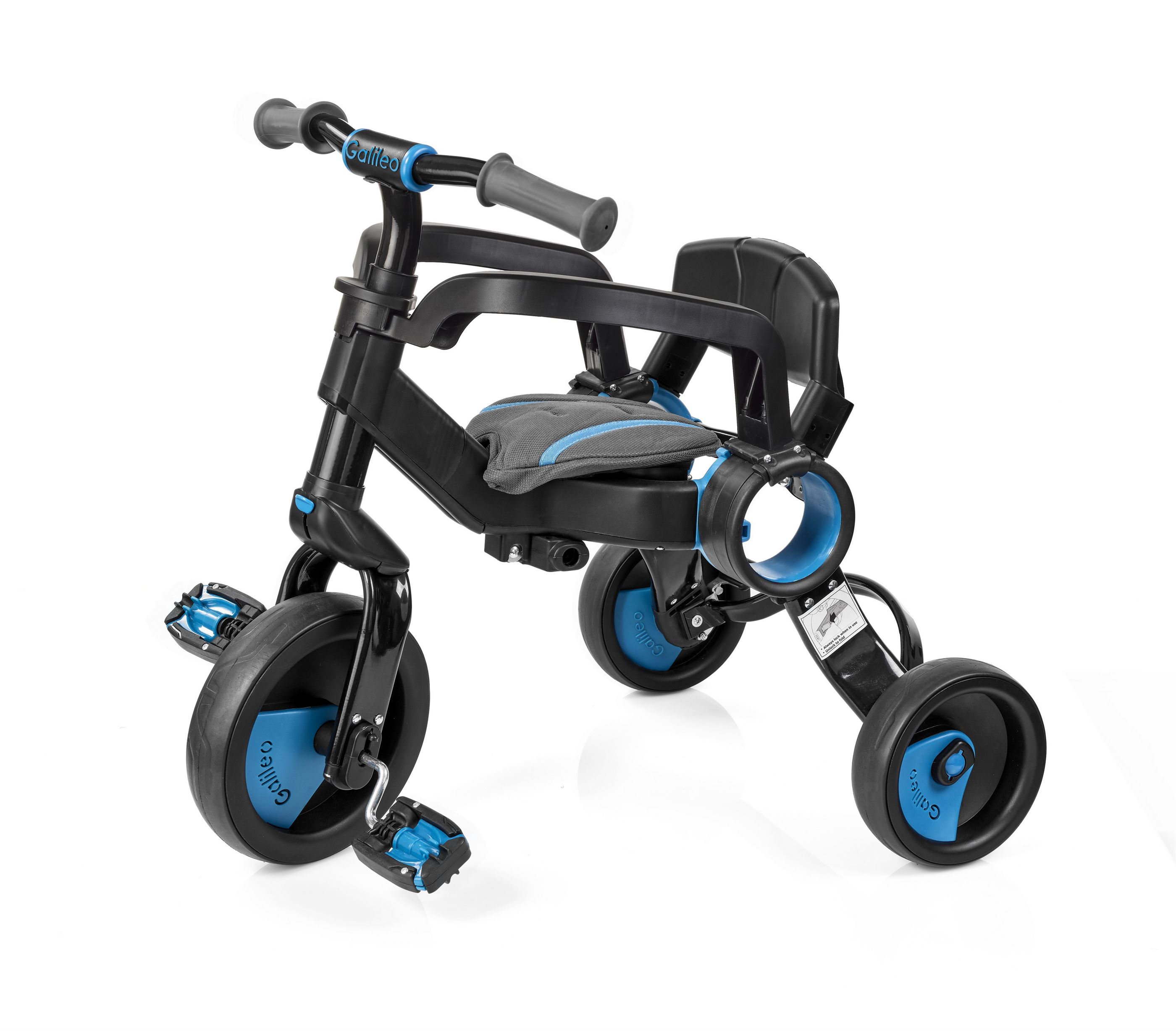 Триколісний велосипед Galileo Strollcycle Black синій