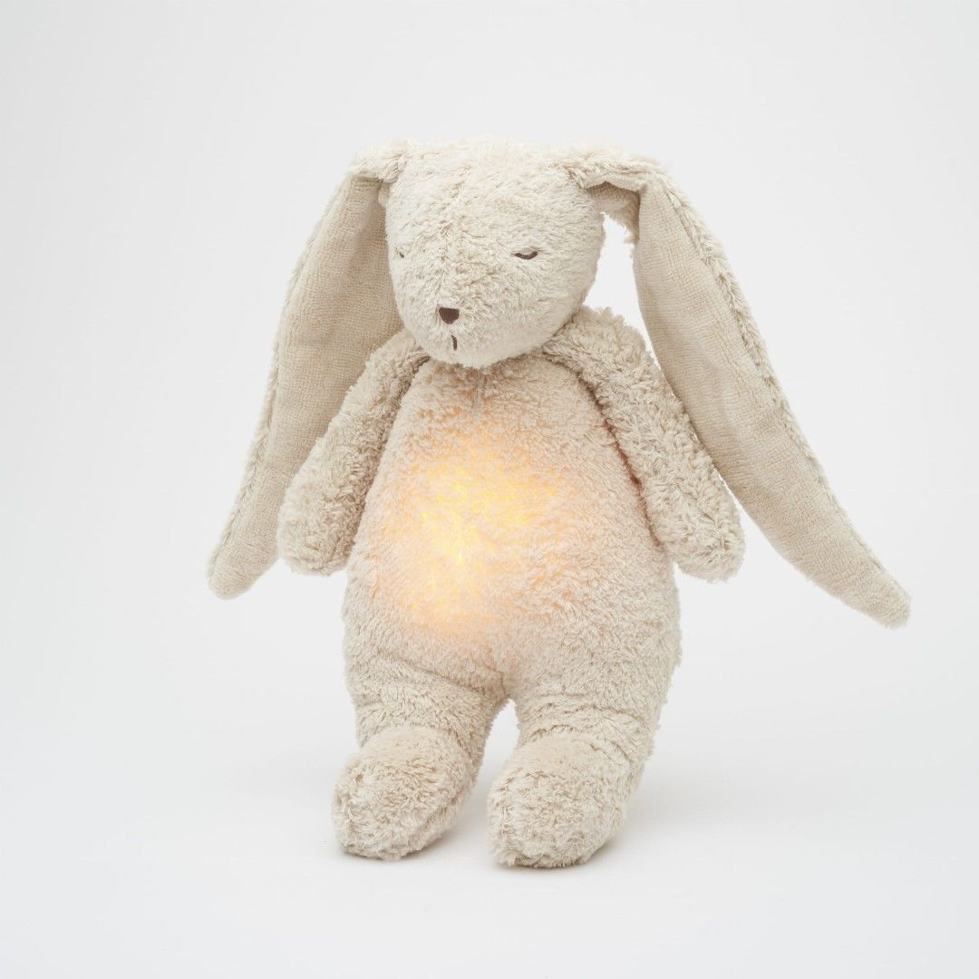 MOONIE Органічний зайчик з нічником Sand