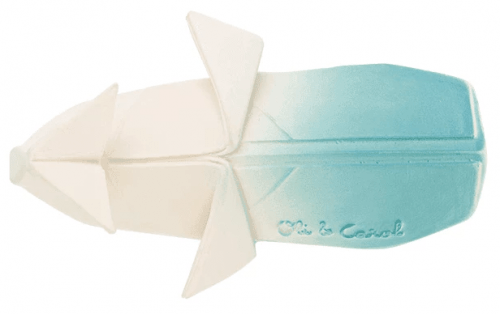 Іграшка-прорізувач Кит орігамі, Oli&Carol, натуральний каучук, арт. L-H2ORIGAMI WHALE-UNIT