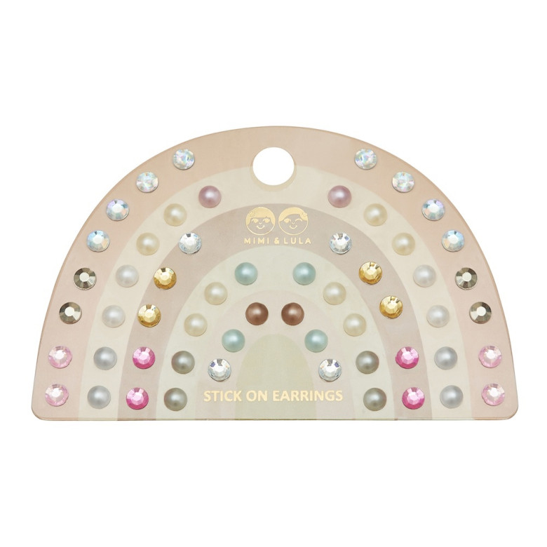 Наліпки PINK GEM & PEARL STICK ON EARRINGS