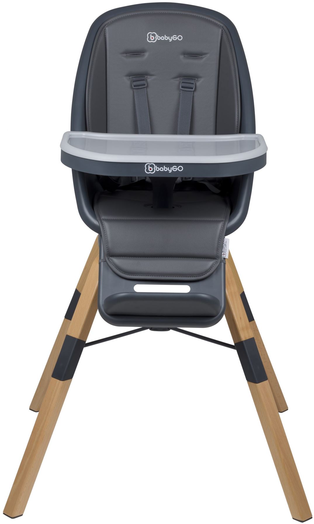 Дитячий стільчик для годування 3в1 BabyGO Carou 360°, сірий (5751)