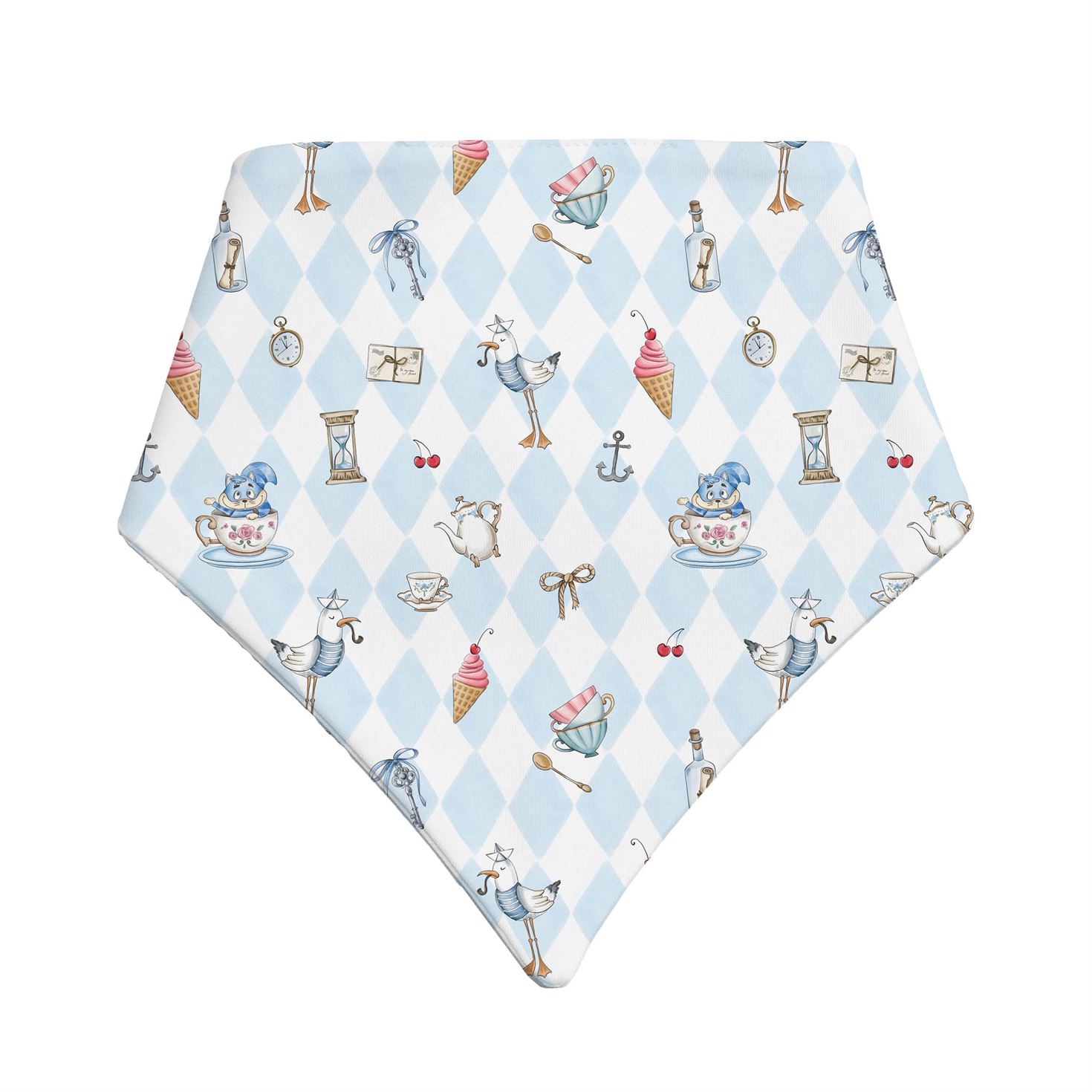 Нагрудник Bandana Bib для малышей Bib001 Diamond Blue